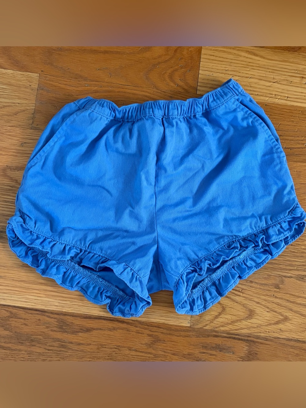 Crewcuts Bright Blue Ruffle-Hem Girls' Shorts